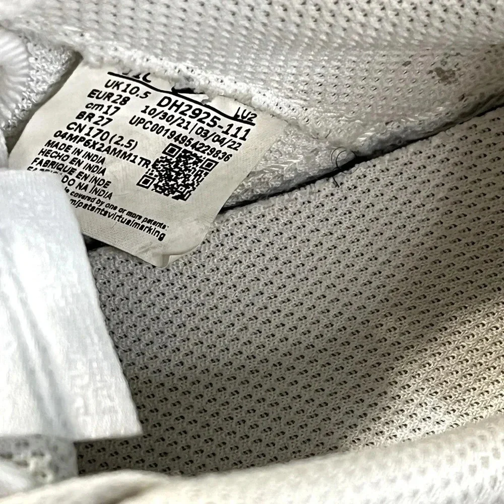 Nike Air Force 1 LE (PS) size 11C white preschool kid tennis shoes used